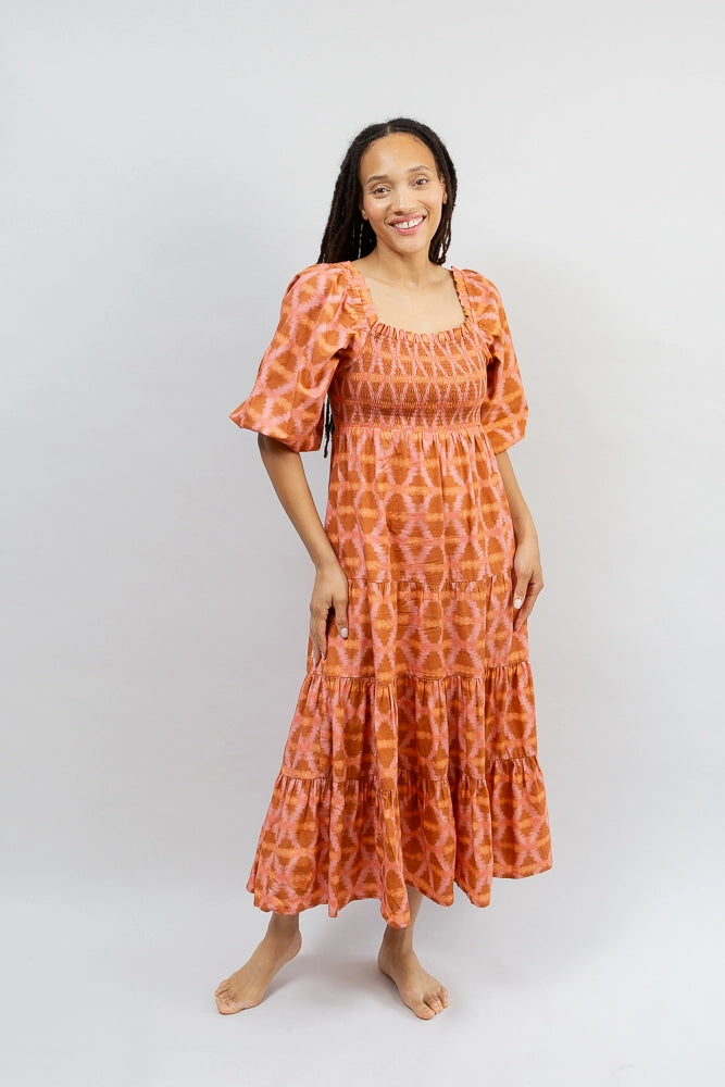 Smocked Maxi Dress, Munni Sunset