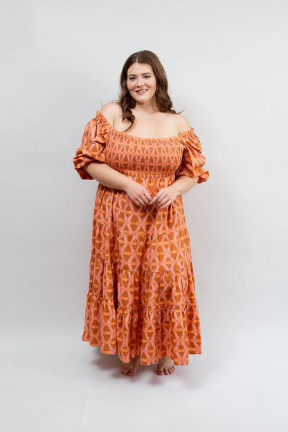 Smocked Maxi Dress, Munni Sunset