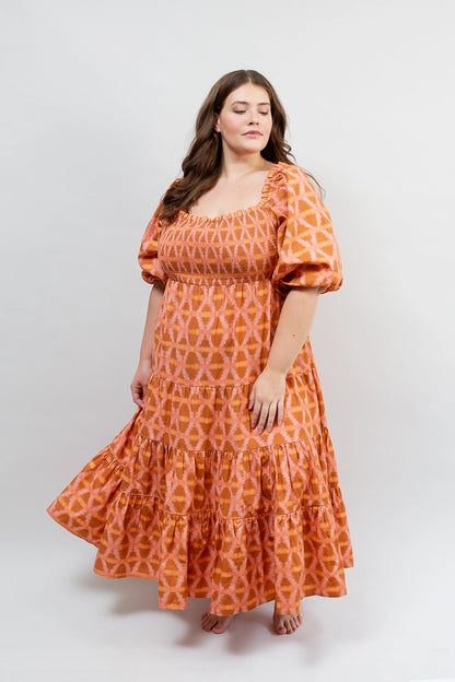 Smocked Maxi Dress, Munni Sunset